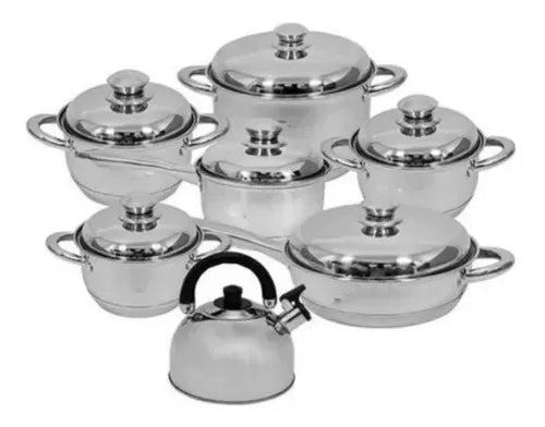 BATERÍA DE COCINA 13 PIEZAS CON TAPA TERMOSTATO