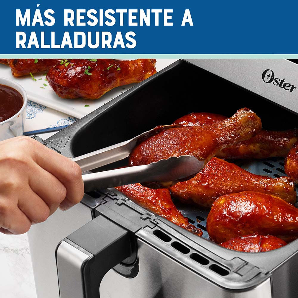 Freidora de Aire Oster®, con Panel Digital, y Capacidad de 9 Litros, Plateado, CKSTAF90D
