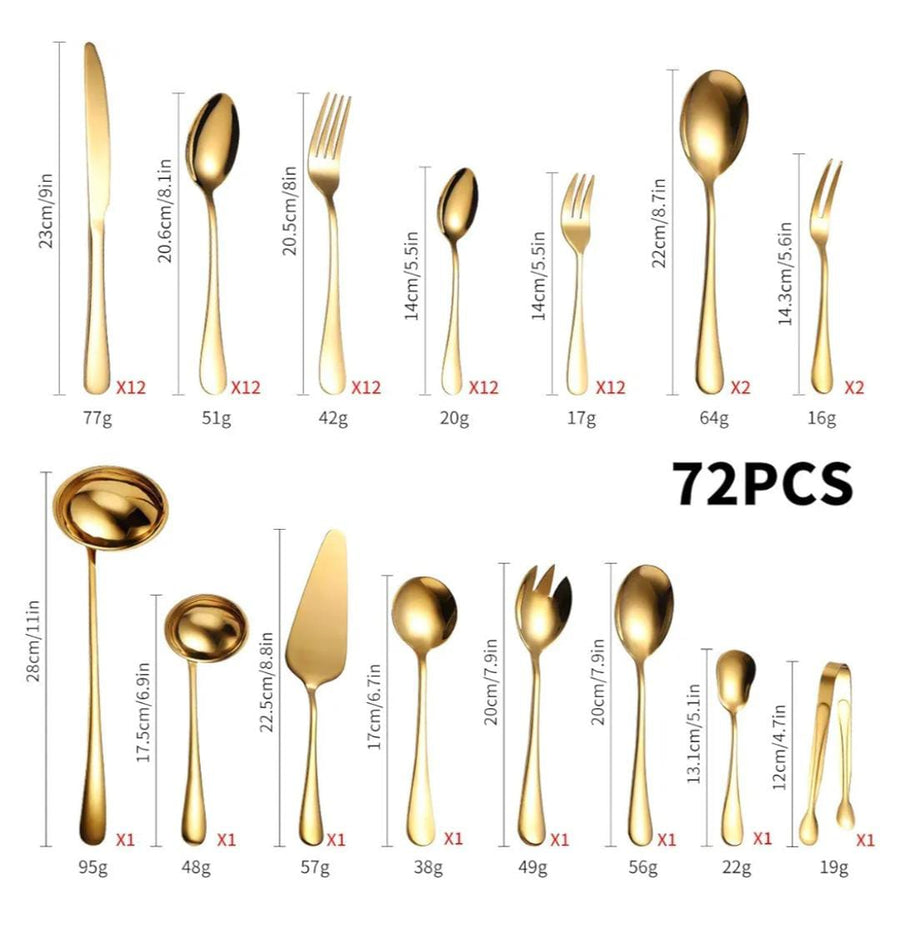 JUEGO DE CUBIERTOS 72 PIEZAS
