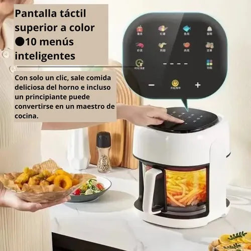 FREIDORA DE AIRE CANASTA CRISTAL 6L