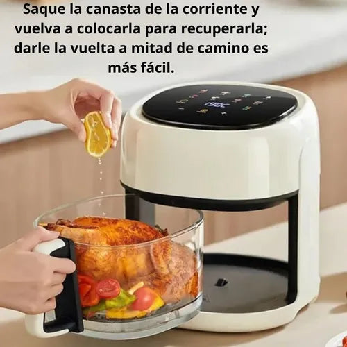 FREIDORA DE AIRE CANASTA CRISTAL 6L