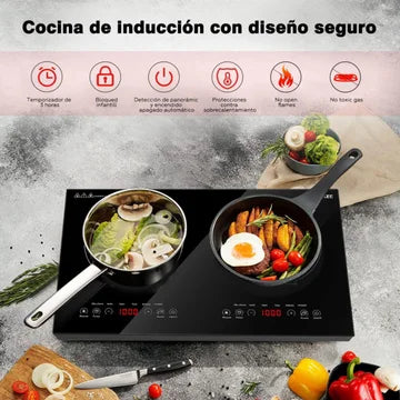 ESTUFA DE INDUCCIÓN 2 PUESTOS 110v