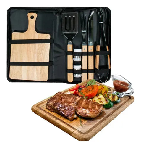 SET BBQ CON TABLA DE PICAR