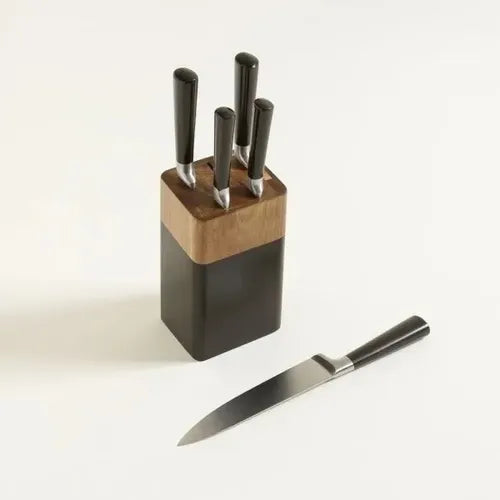 SET CUCHILLOS 6 PIEZAS CON BASE