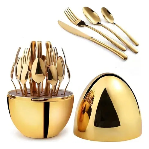 SET DE CUBIERTOS ESTUCHE HUEVO