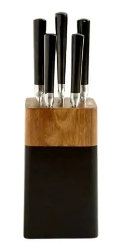 SET CUCHILLOS 6 PIEZAS CON BASE
