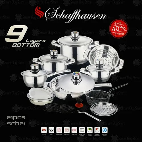 BATERÍA DE COCINA 21 PIEZAS