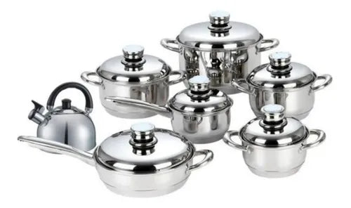 BATERÍA DE COCINA 13 PIEZAS CON TAPA TERMOSTATO