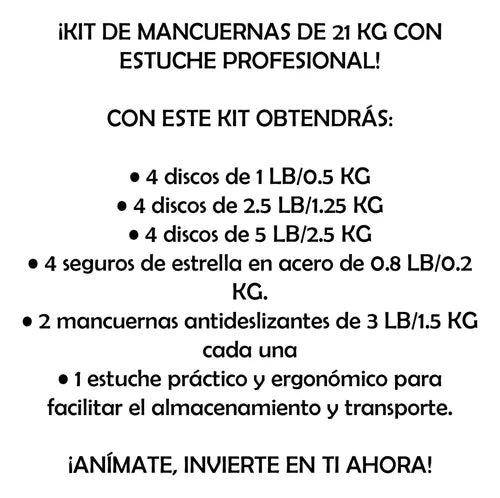 KIT MANCUERNAS 20 KILOS