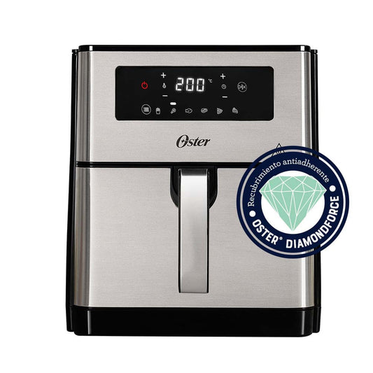 Freidora de Aire Oster®, con Panel Digital, y Capacidad de 9 Litros, Plateado, CKSTAF90D