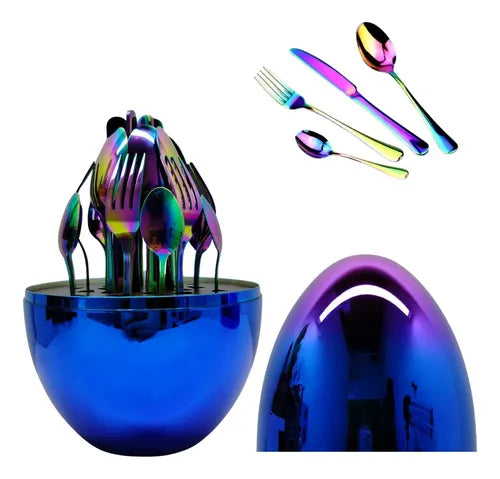 SET DE CUBIERTOS ESTUCHE HUEVO