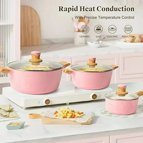 BATERIA DE COCINA GRANITO 16 PIEZAS